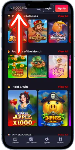 Incognito Casino site
